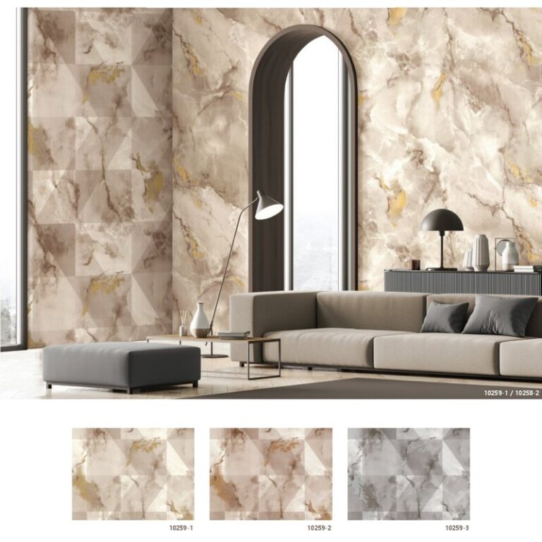 Papel Pintado De Mármol Dorado Y Negro. | Foto Premium